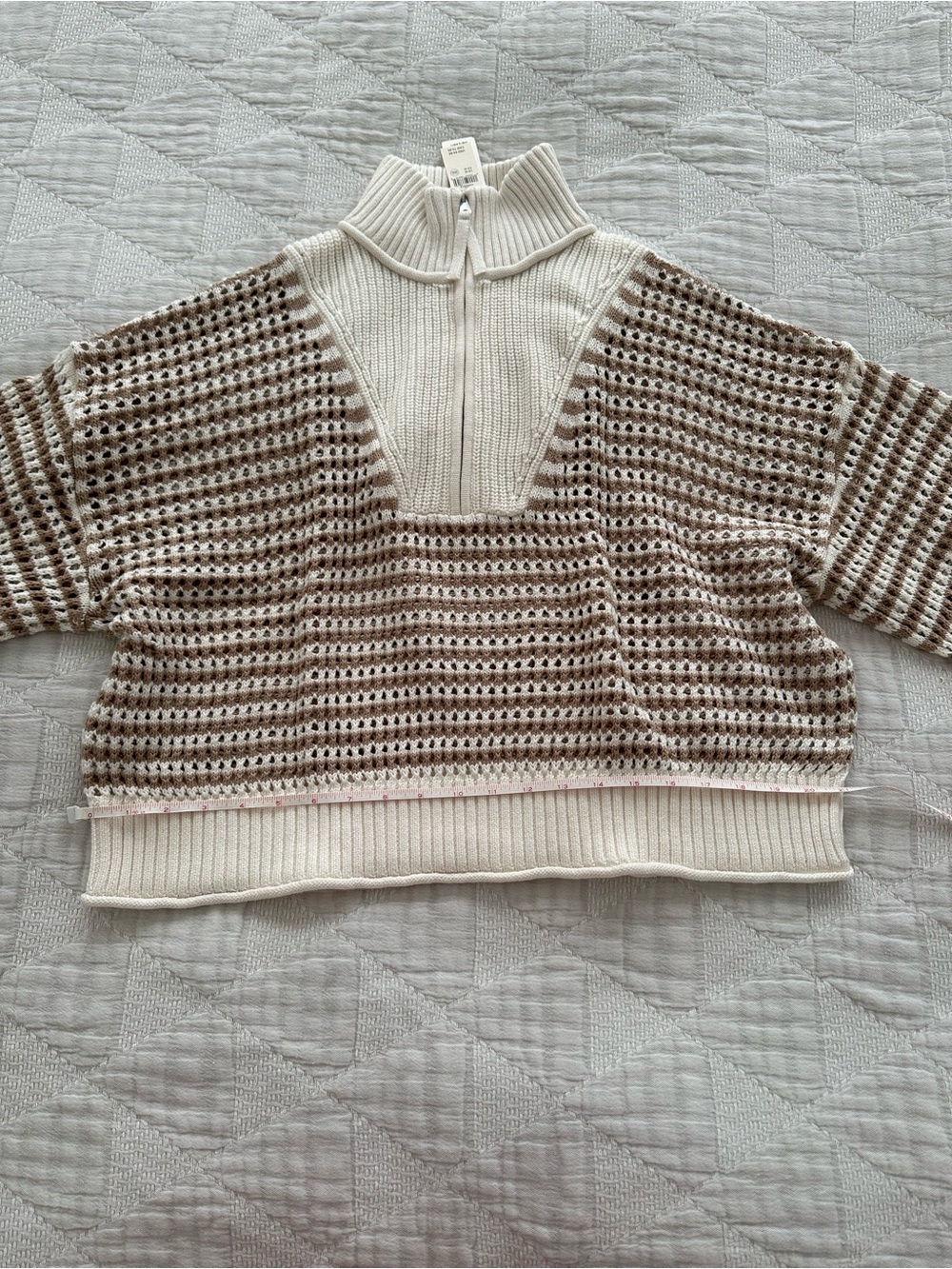 Aerie Crochet Quarter Zip Sweater - Picture 6 of 13